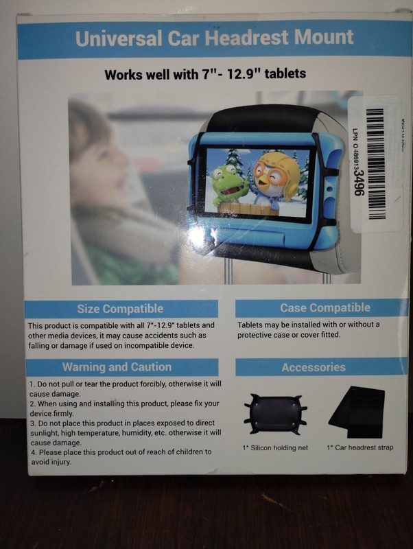 Universal Car Headrest Mount Holder for ALL 7" to 12.9" Tablets Adjustable NEW
