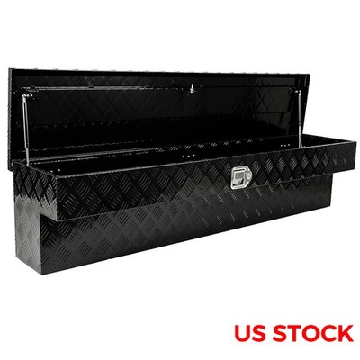 60''X8''X14'' Aluminum Truck Bed Tool Box w/ Lock RV Trailer Tongue Pickup Storager