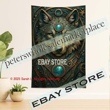 Lion guardian totem tapestry mystical animal wall decor spirit 39X59 in