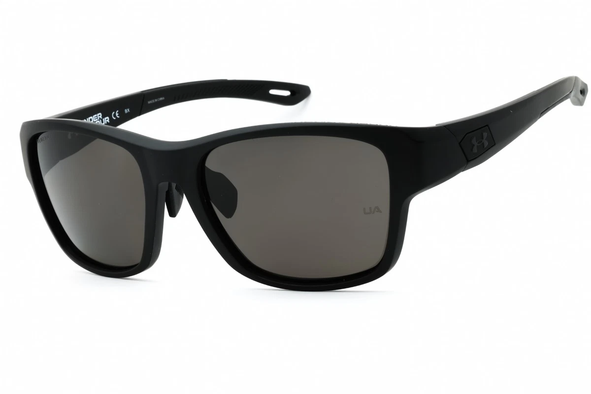 Under Armour Intensity Women\'s Shiny Black Grey Oval Sunglasses 1732216-002 New Sports Women main image 4