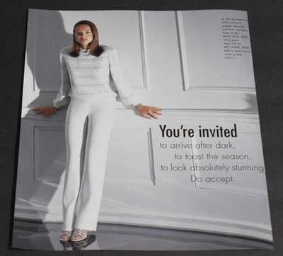 1999 Print Ad Sexy Fashion Long Legs Lady Heels Blonde St John After Dark Beauty