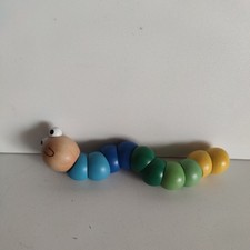 Gelenktier Biegetier Wurm aus Holz Greifling ca. 17 cm