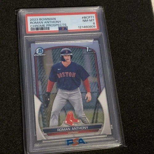 2023 Bowman - Chrome Prospects Roman Anthony #BCP-71 (RC) Graded PSA 8 Red Sox