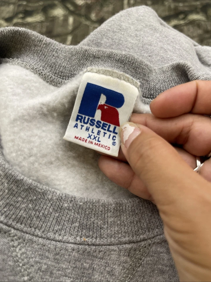 Russell Athletic Men Gray Maryland Baseball Sweater Sweatshirt-2XL H67 Foto 4 de 4