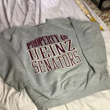 [RARE] VTG PROPERTY OF HEINZ SENATORS CREWNECK 80,S JOHN HENRY HEINZ US SENATOR 