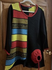 Women’s Kaktus Size Large Multicolored Sweater Dress