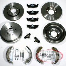 Bremsen Set vorne Bremstrommel Brembacken Radzylinder hinten für VW Polo [9N]