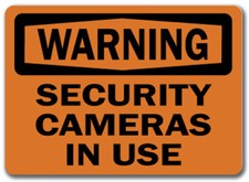Warning Sign - Security Cameras In Use - 10" x 14" OSHA Safety Sign