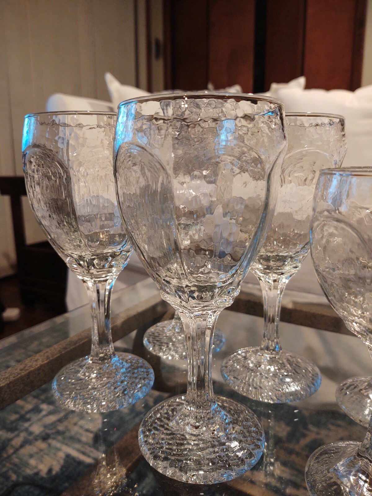 Libbey Chivalry Clear 4 Water, 9 lg Wine & 5 sm wine glasses. eBay