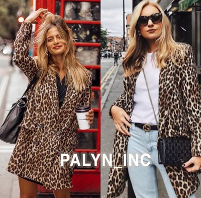 zara long printed coat