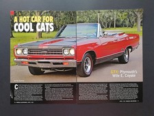 1969 Plymouth Gtx Convertible - Original 4 Page Color Article 1969 Plymouth Gtx Convertible - Original 4 Page Color Article