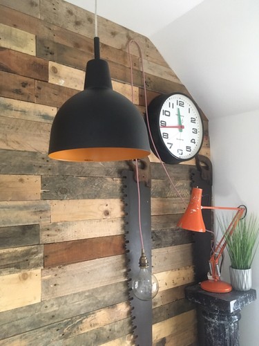 ORANGE UFO CEILING PENDANT LIGHT 