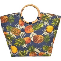KüStenluder Marla 50S Pineapple Tiki Bamboo Tasche Shopper Rockabilly