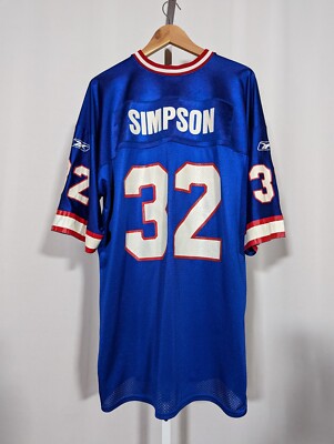 OJ Simpson Vintage 90s Y2K Reebok Buffalo Bills Hip Hop OJ Simpson Vintage 90s Y2K Reebok Buffalo Bills Hip Hop