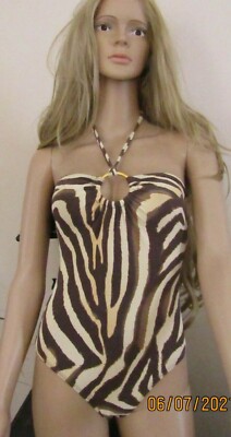 NWOT ANNE KLEIN ONE PIECE ANIMAL PRINT SWIMSUIT SIZE