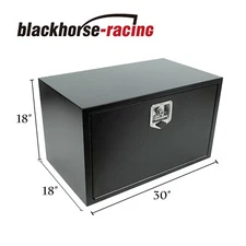 30 In. X 18 In. X 18 In. Black Iron Underbody Truck Storage Tool Box w/Lock