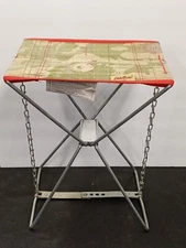 Vintage Eddie Bower  Compact Folding Camp Seat Stool for Fishing Camping Hunting