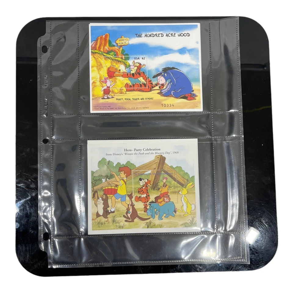 Large Lot 15 Vintage Winne The Pooh Postage Stamp Collection International - Image 3 of 4