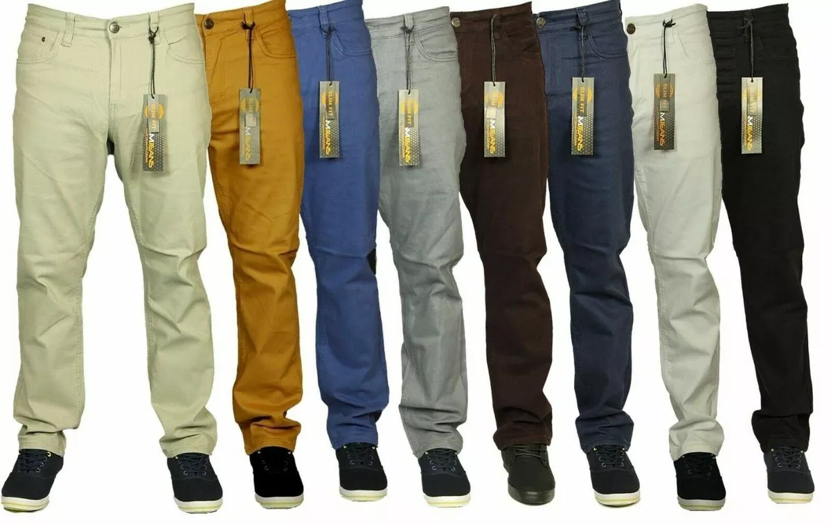 Mens King Size Stretch Chinos Straight Leg Big Size Jeans Pants Sizes 28 60