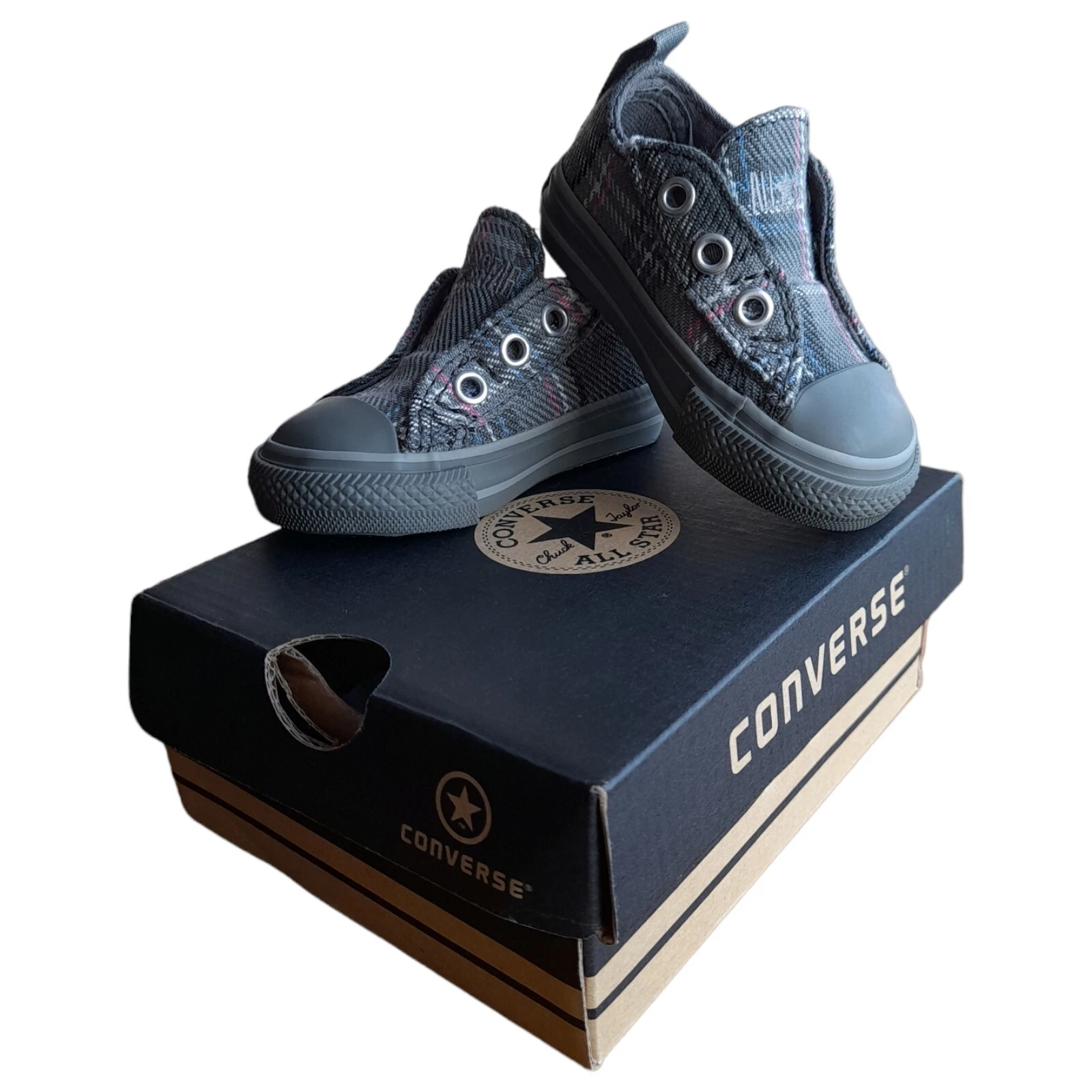 Scarpe da sneaker Converse unisex grigie per bambini All Star 7K 06 12 S48 taglia 2