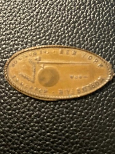 1939 USA NY WORLDS FAIR World of Tomorrow QUEENS Elongated Penny Rare Find