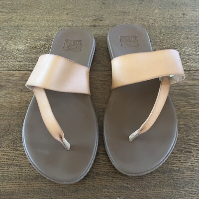 Reef Women's Cushion Sol Thong Sandals Natural Tan Size 9