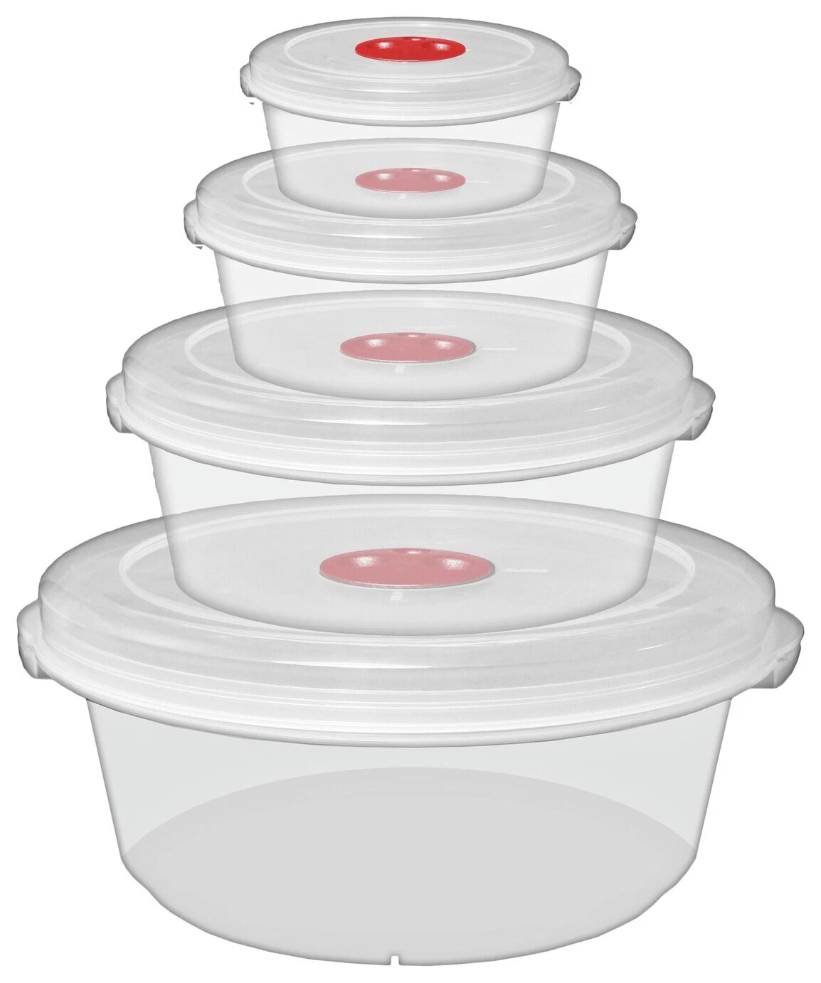 4X Plastic Food Containers with Lids Microwave Freezer Safe Storage Boxes