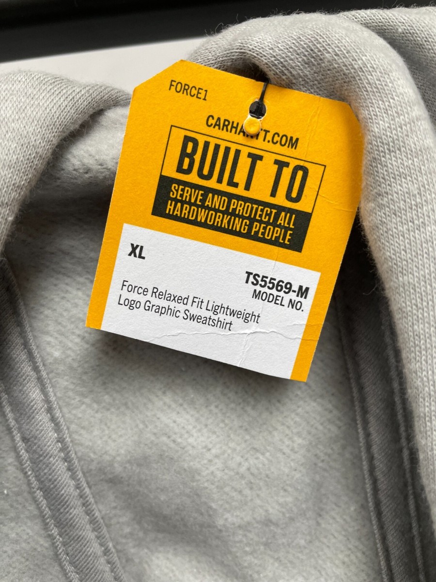 Carhartt Mens Gray Long Sleeve Relaxed Fit Full Zip Jacket Carhartt Mens Gray Long Sleeve Relaxed Fit Full Zip Jacket