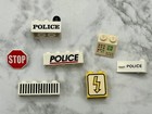 Lego Bulk Lot Parts All Printed Various Vintage Town City Police Logo Vehicle — photo 2