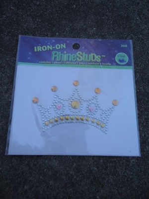 Crown Iron-On RhineStuds Transfer Dritz Copyright 2009 Directions on Back 