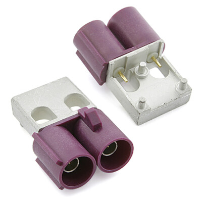 [4pcs] 4369SMBA1D10009 Double Fakra Connect Bordeaux THT
