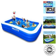 Kid-Safe Inflatable Swimming Pool, 120" x 72" - Perfect for Backyard Adventures