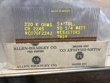50 Allen Bradley Carbon Comp Resistors 220k 1/4 watt 5