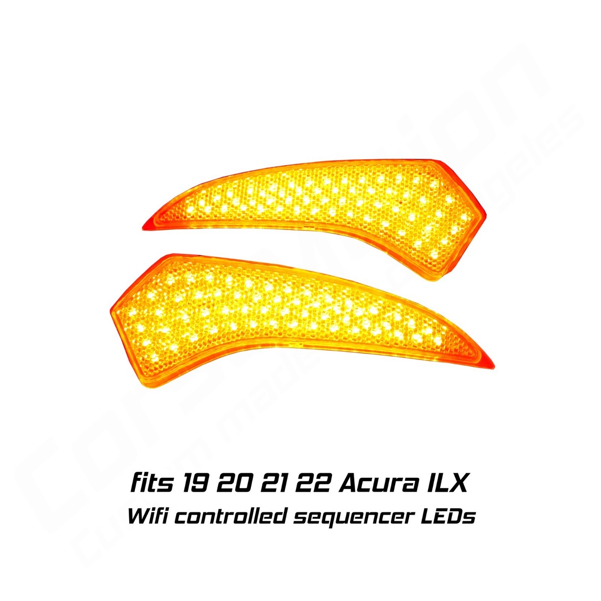 Wifi Sequencer LED rear bumper reflectors for Acura ILX, 19 20 21