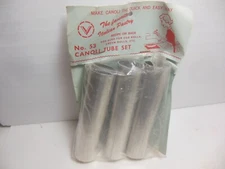 Vintage Metal CANOLI TUBE SET  Set of 3 VITANTONIO #53  4 1/4" long