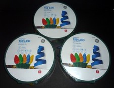 GE StayBright 150 Ct 37.2 ft Constant Multicolor C-5 LED String Lights 3 REELS 