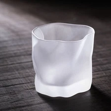 Irregular Shape Whiskey Glasses Ice Pattern Crystal Whisky Beer Glass Drinkware