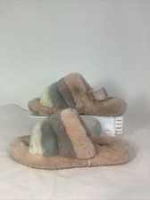 UGG Barbie Sheepskin Women's Fluff Yeah Slide Sandal Pink Sz 4 Youth