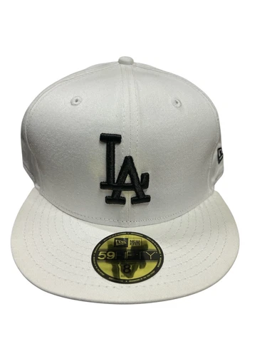 New Era Men's MLB Los Angeles Dodgers Black/White 59fifty 5950 Fitted Cap