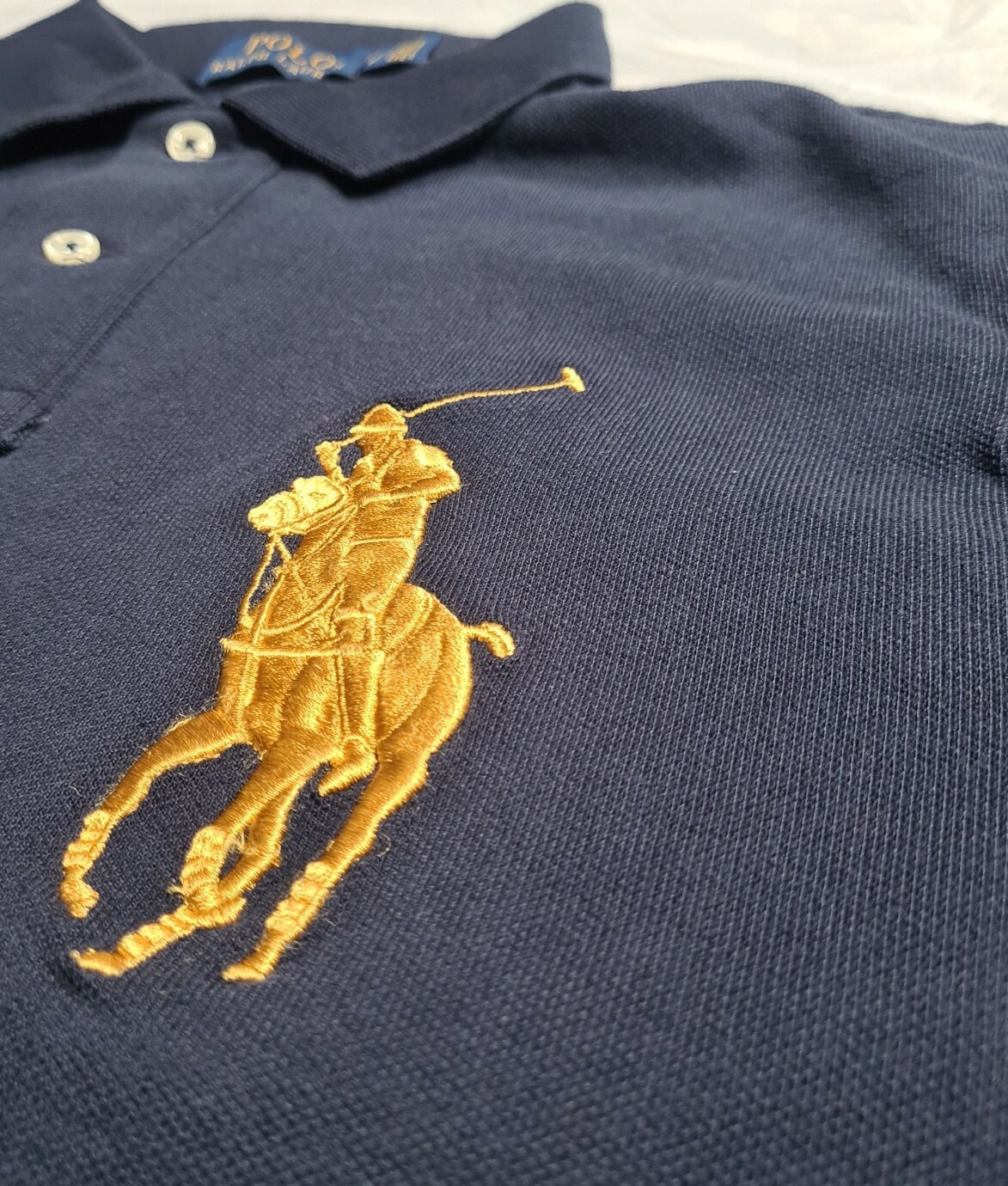 Ralph Lauren N.Blue Custom Slim Fit Polo Shirt With BIG PONY, Size-S, RRP-£79.99 image 4