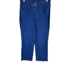 Belle by Kim Gravel Reg. TripleLuxe Denim Straight Leg Crop Jeans Rinse Size 10