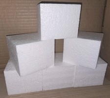6 Styrofoam Squares Floral, Arts  Crafts, Design Etc. Select Desired Size Below
