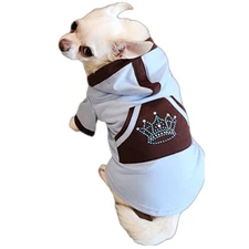 Dog Hoodie Blue Royalty Crown Dog Hoodie  fits size XS,S,M,L Free shipping