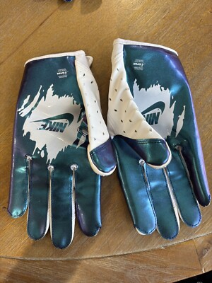 Nike Vapor Jet 8.0 Football Gloves Adult Large White/Iridescent