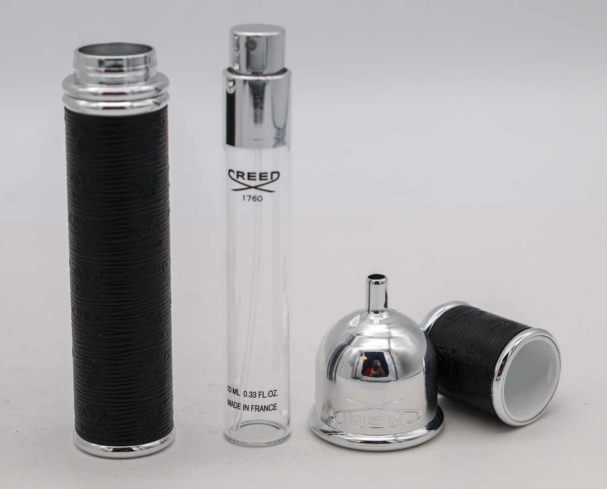 Creed Leather Atomizer Silver / Black 10ml 0.33oz Authentic & Fast