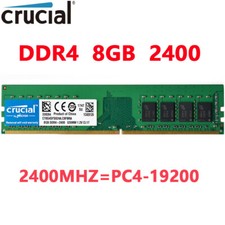 Crucial DDR4 8GB 2400Mhz PC4-19200 288pins Desktop Memory Dimm Ram 1X8GB