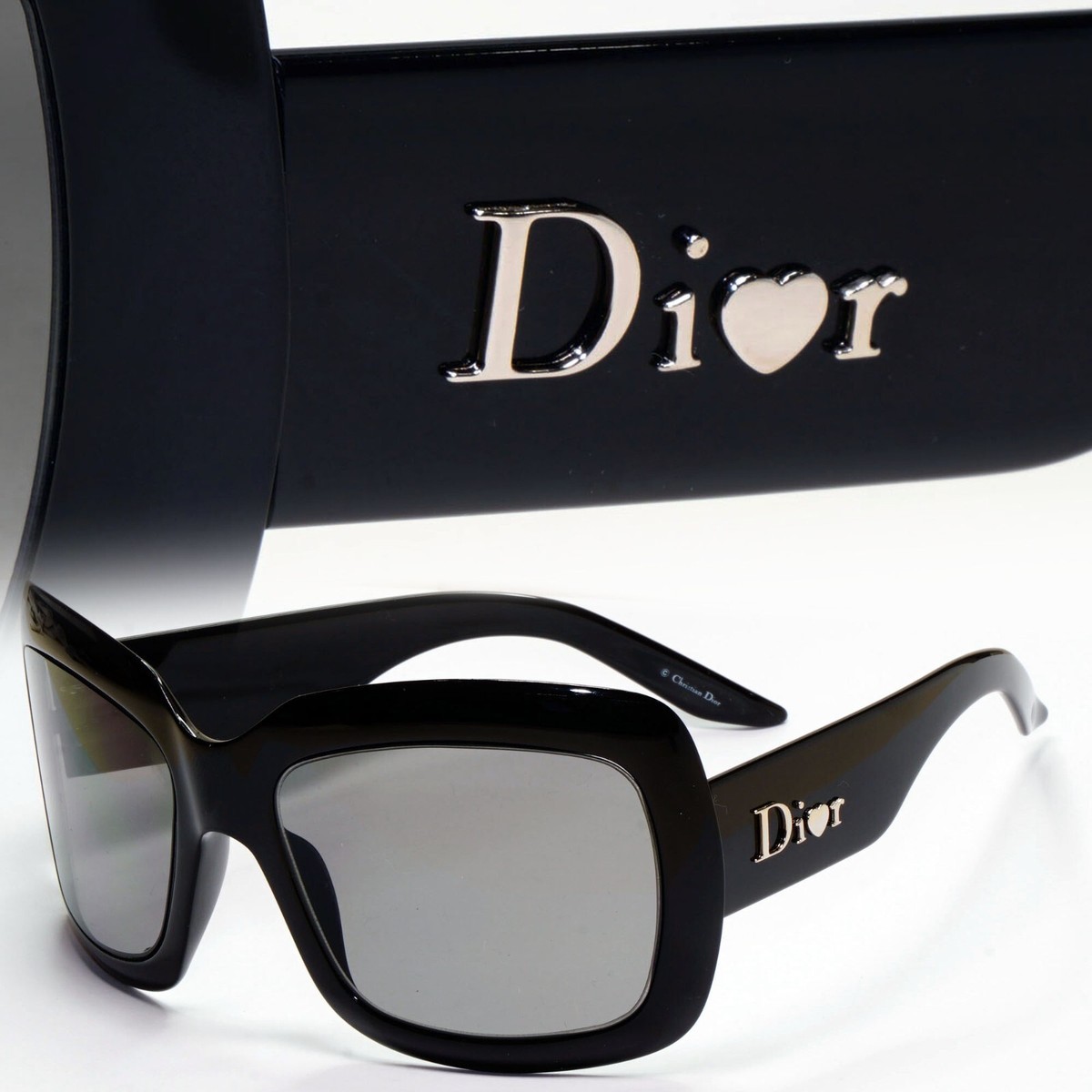 Dior Sunglasses 2010 Vintage Black Grey Oversized Extralight 1