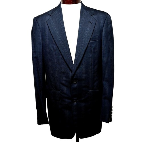 Good condition HILTON dark gray check business suit AB5 100% wool