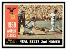 1960 Topps BASEBALL #386 WS Neal Belts Homer 128E-01