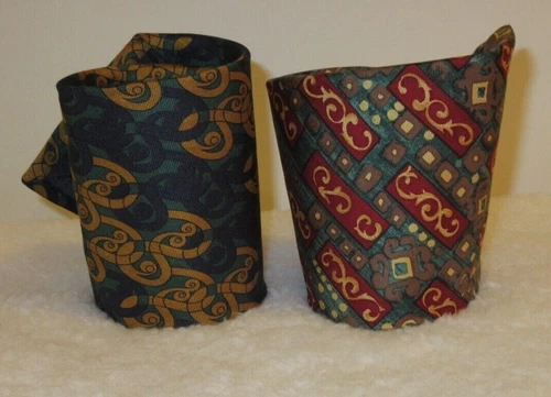 Two Barneys New York Men's Neck Ties, Green and Other, 100% Silk, 1 owner, 